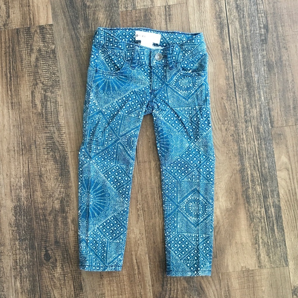 Roxy Teal and White Patterned pants